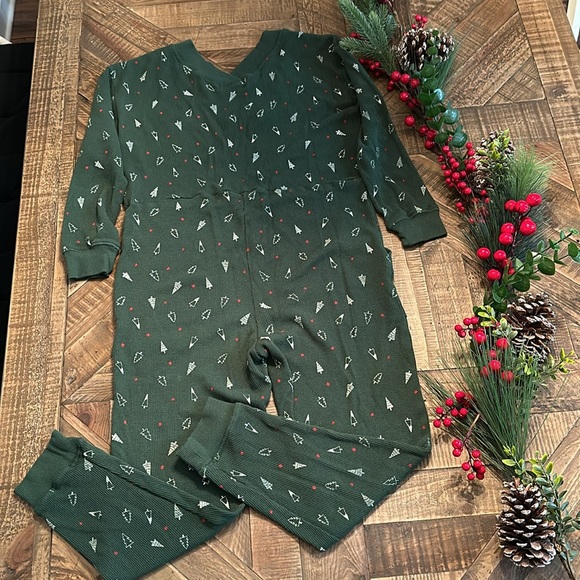 Waffle Knits Tree Motif Jumpsuit SZ S - Picture 4 of 8